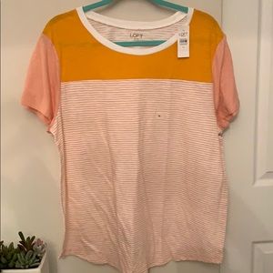 NWT LOFT outlet color block tee!
